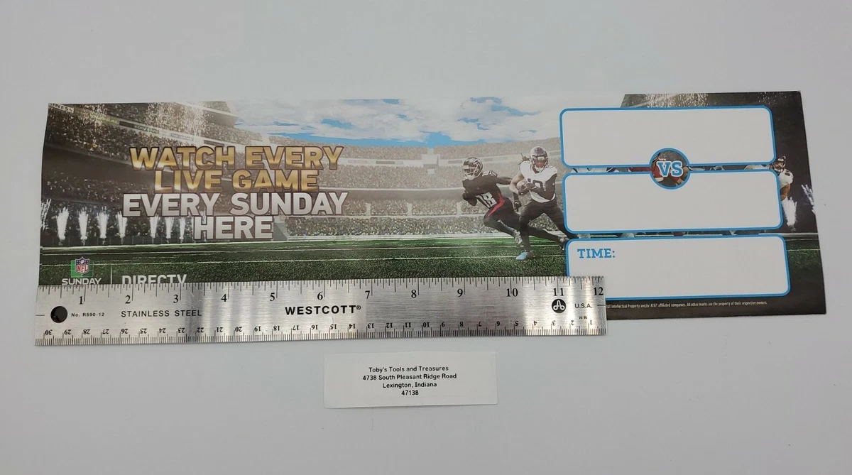 6 BLANK DIRECTV Sunday Ticket NFL Football GAMES andamp; TIMES Adhesive POSTER Fancave eBay