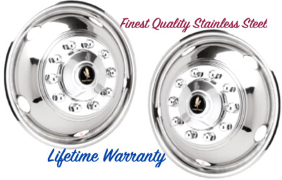 22.5'' 10 Lug 5 Hole Front Wheel Simulator Rim Liner Hubcap Covers Hub Pilot  