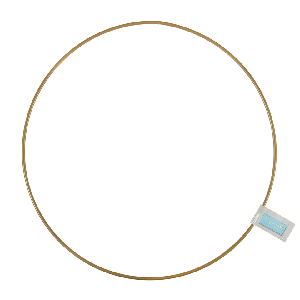 Gold Metall Basteldraht Hoop - 25 cm - Blume Ring Pflanze Makramee Basteln Wandbehang - Bild 1 von 1