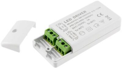 ChiliTec LED Transformer 0.5-12W On 220-240V Off 12V Constant Voltage Power Supply