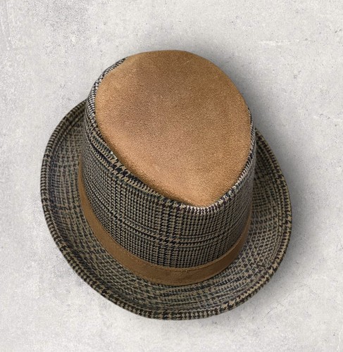 Cappello vintage Fedora Henshel Hat Co. Scamosciato tweed medio - Foto 4 di 5