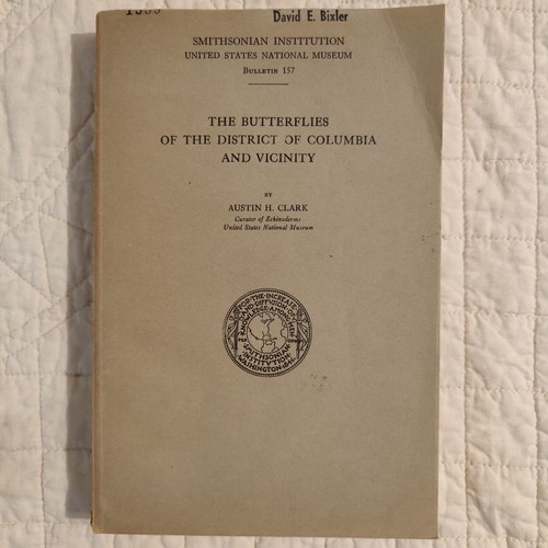 Rare 1932 Butterflies of D.C. Entomology Bulletin 157 Smithsonian Institution - 第 1/24 張圖片