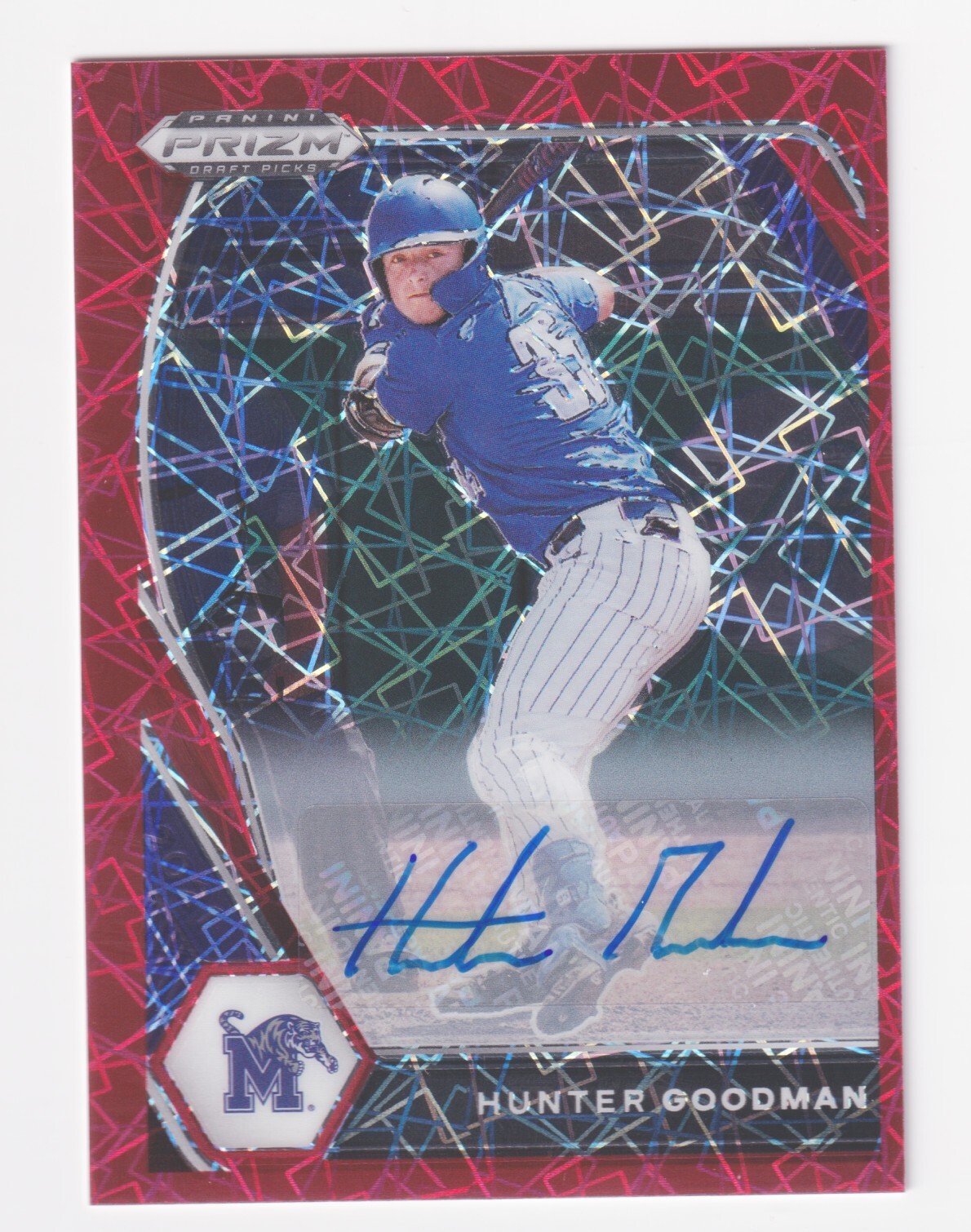 2021 Prizm Draft RED VELOCITY AUTOGRAPH #PDP109 HUNTER GOODMAN RC Rookie AUTO