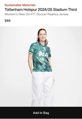 Camiseta de fútbol Nike Tottenham Hotspur 2024/25 Stadium Third FQ2226 mujer pequeña - Imagen 9 de 11