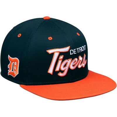 Nike Vintage Two Toned Script Detroit Tigers Navy/Orange Snapback