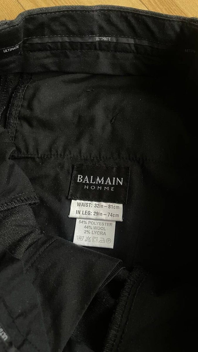 Balmain homme wool trousers size W32 L29 real size 30/29