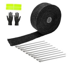 Exhaust Heat Wrap Roll 2" x 33' Black Fiberglass Heat Shield Tape 1 Rolls 5cm