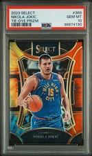 2023 PANINI SELECT TIE-DYE PRIZM #369 NIKOLA JOKIC 18/25 PSA 10