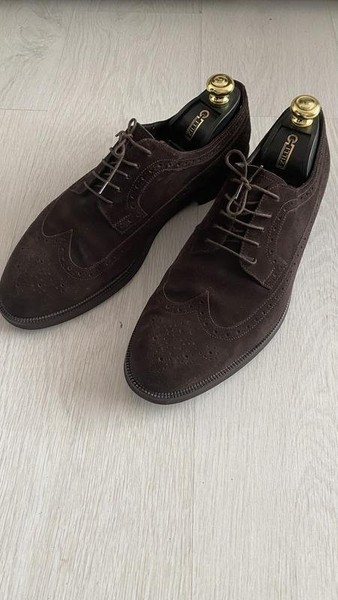 Men Ermenegildo Zegna Heels Brown Suede 45
