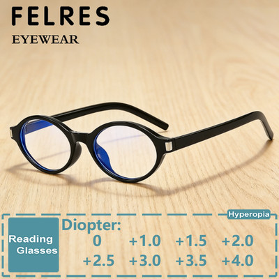 Classic Oval Anti Blue Light Reading Glasses Women Full Frame Readers Glasses