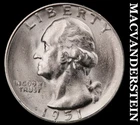 1951-S Washington Quarter - Choice Gem Brilliant Uncirculated  Lustrous  #J9959