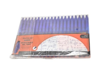 Shuttle Art Retractable Gel Pens 0.7mm Blue Ink 20 Count Smooth Writing