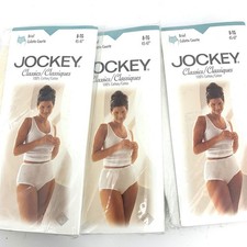 Vintage Jockey Women's 100 Cotton Briefs lot of 3 pairs size 8TG