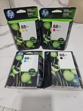One Set Genuine HP 88XL Yellow/Cyan/Magenta/Black Ink Cartridges NEW