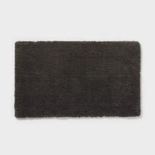 Threshold Tufted 40x24" Bath Rug High Pile Heavyweight, Dark Gray