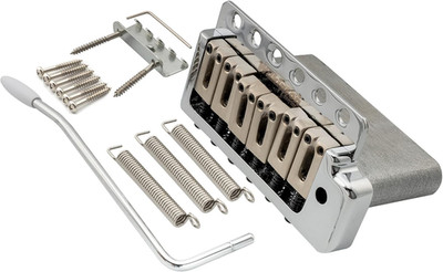 Wilkinson WOV09 52.5mm 6-Screw Tremolo Bridge for Fender Strat, Chrome