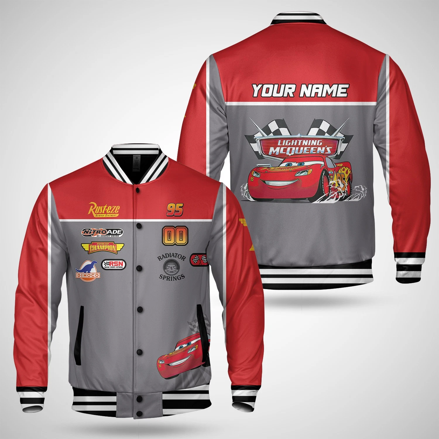 Personalized Pixar Cars Lightning McQueen Radiator Springs Jacket