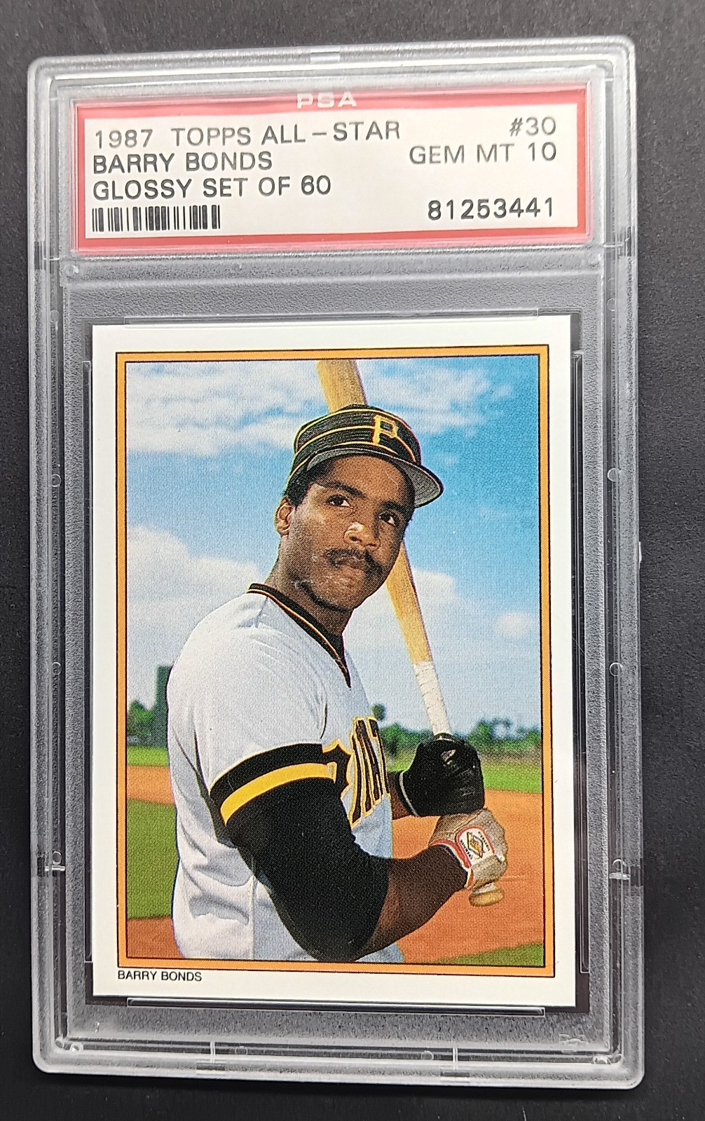 1987 Topps All-Star Glossy Set Of 60 Barry Bonds ROOKIE RC #30 PSA 10 GEM MINT