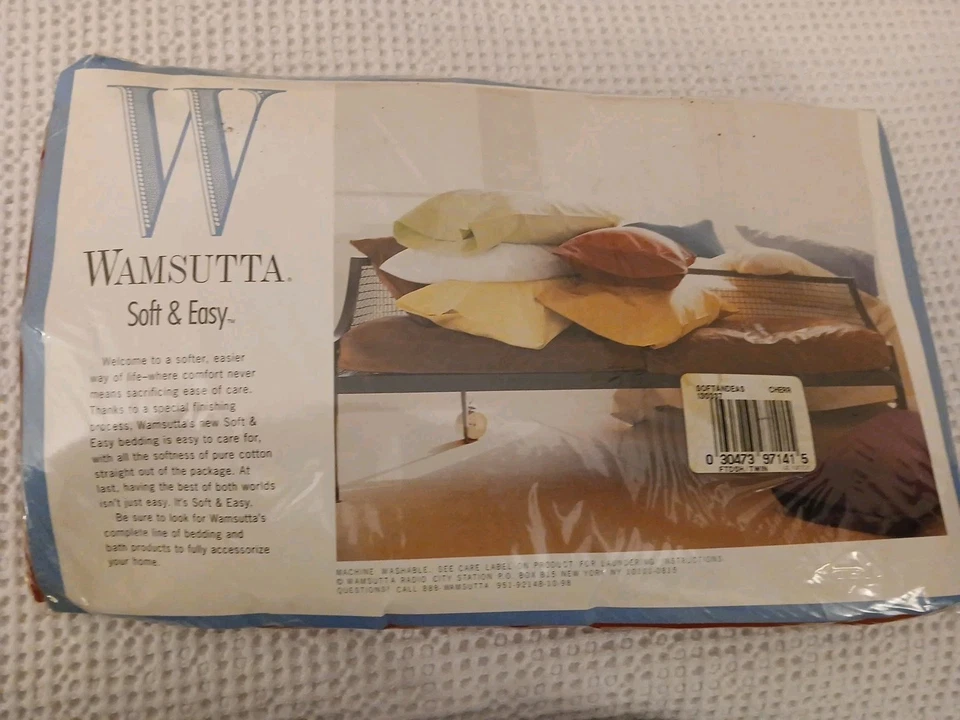 Sábana Ajustable Wamsutta Suave y Fácil Doble EE. UU. 250 Hilos ROJA De Colección NOS Foto 2 de 4