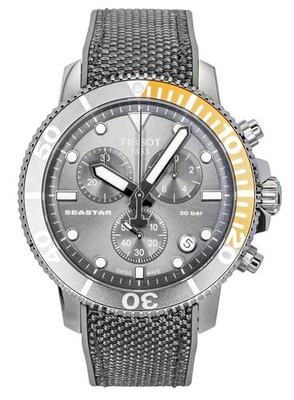 Tissot Seastar Chronograph Black Dial Quartz 300M Men's Watch T120.417.17.081.01