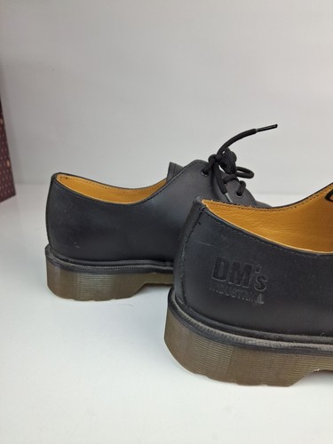 Dr Martens Industrial Shoes Black Leather Classic Dms Non Safety Toe Comfort G97 - Picture 8 of 10