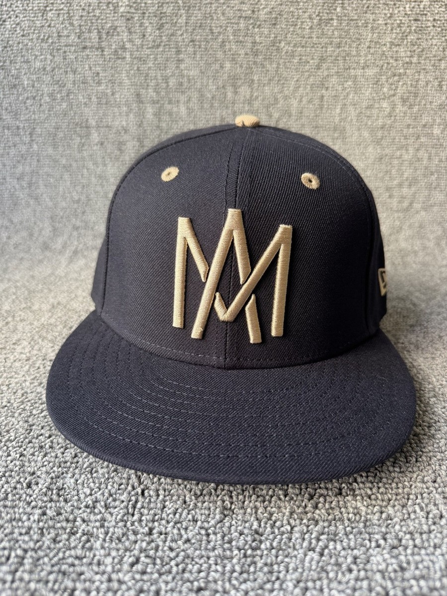 New Era MM 59FIFTY Fitted Flat Brim Black Tan 6 7 8 Cap