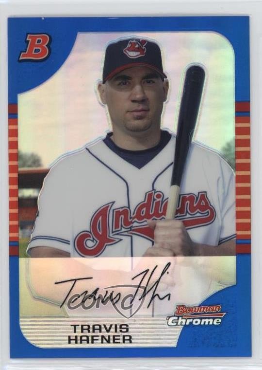 2005 Bowman Chrome Blue Refractor 144/150 Travis Hafner #99 18bw