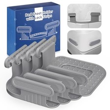 Bed Lock Sheet Holders Fit All Sheet Size, New Upgrade Grey grey Slider Lock