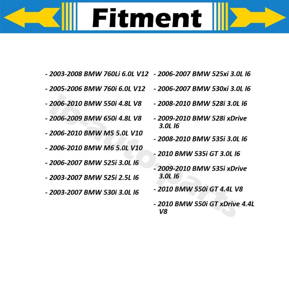 2x Manguera de freno delantera para BMW 535i xDrive 2009 2010 3,0 L 2010 BMW 550i GT 4,4 L Foto 2 de 4