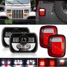 For Jeep Wrangler Yj 87-95 Led Headlights Tail Lights Brake Reverse Turn Light