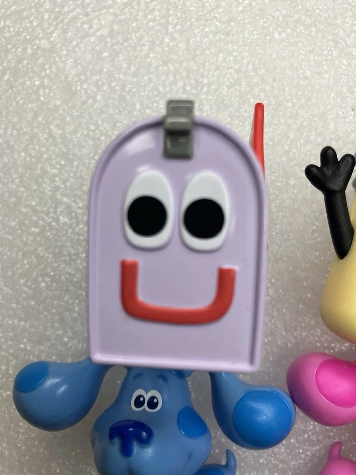 Lote de bonecos Viacom Nickelodeon Blues Clues brinquedo cachorro caixa de correio azul e magenta sal P - Imagem 4 de 4