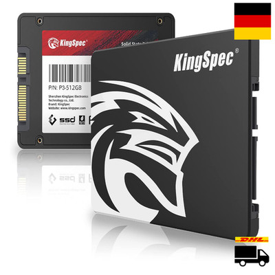 KingSpec 512GB SSD 2,5 Zoll SATA 3 3D NAND Flash Speicher