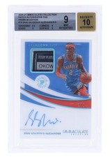 2020 Immaculate Shai Gilgeous Alexander Tag Patch Auto 2/3 Bgs 9 10 Jersey # 1/1