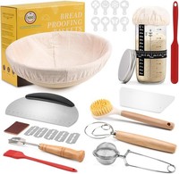 Sauerteig Starter Set, 11-Teilig GäRkorb Brot, GäRköRbchen Rund 23Cm, Ko