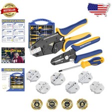 Heavy-Duty Crimping Tool, 40CR Jaws, Stripper, Screwdriver, 30-Day Guarantee