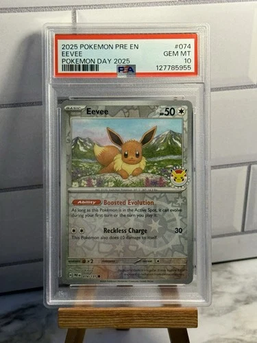 Eevee - (Pokemon Day 2025) (Reverse Cosmos Holo) 074/131 PSA 10