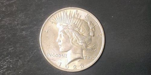 1923 BU UNCIRCULATED SILVER PEACE DOLLAR U.S. MINT FREE SHIP + FREE GIFT