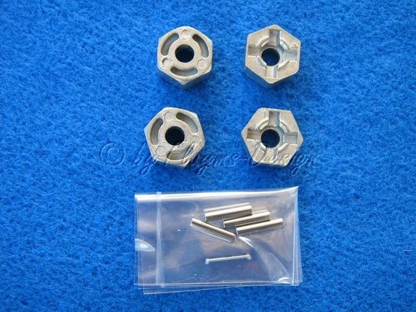 Sechskantmitnehmer ALU Felgenmitnehmer (4) MIT ACHSEN für 1:10 TAMIYA - Bild 2 von 2