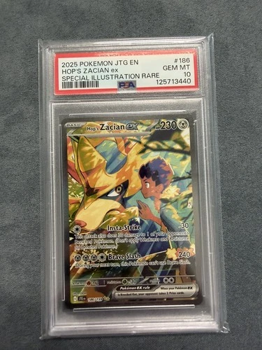 2025 POKEMON JTG EN-JOURNEY TOGETHER #186 HOP'S ZACIAN EX PSA 10