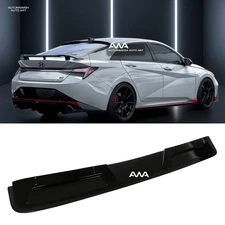 Fits 21-25 Hyundai Elantra Glossy Black ABS Rear Window Roof Visor Spoiler Wing