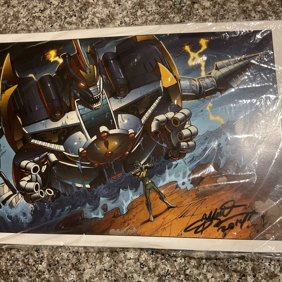 17x11 Dragonzoid Vs. Green Ranger Print Signed By Matt Frank. - Image 2 of 4