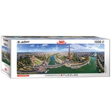 EuroGraphics Paris France 1000 Piece Panorama Jigsaw Puzzle, Blue, Grey, Brown