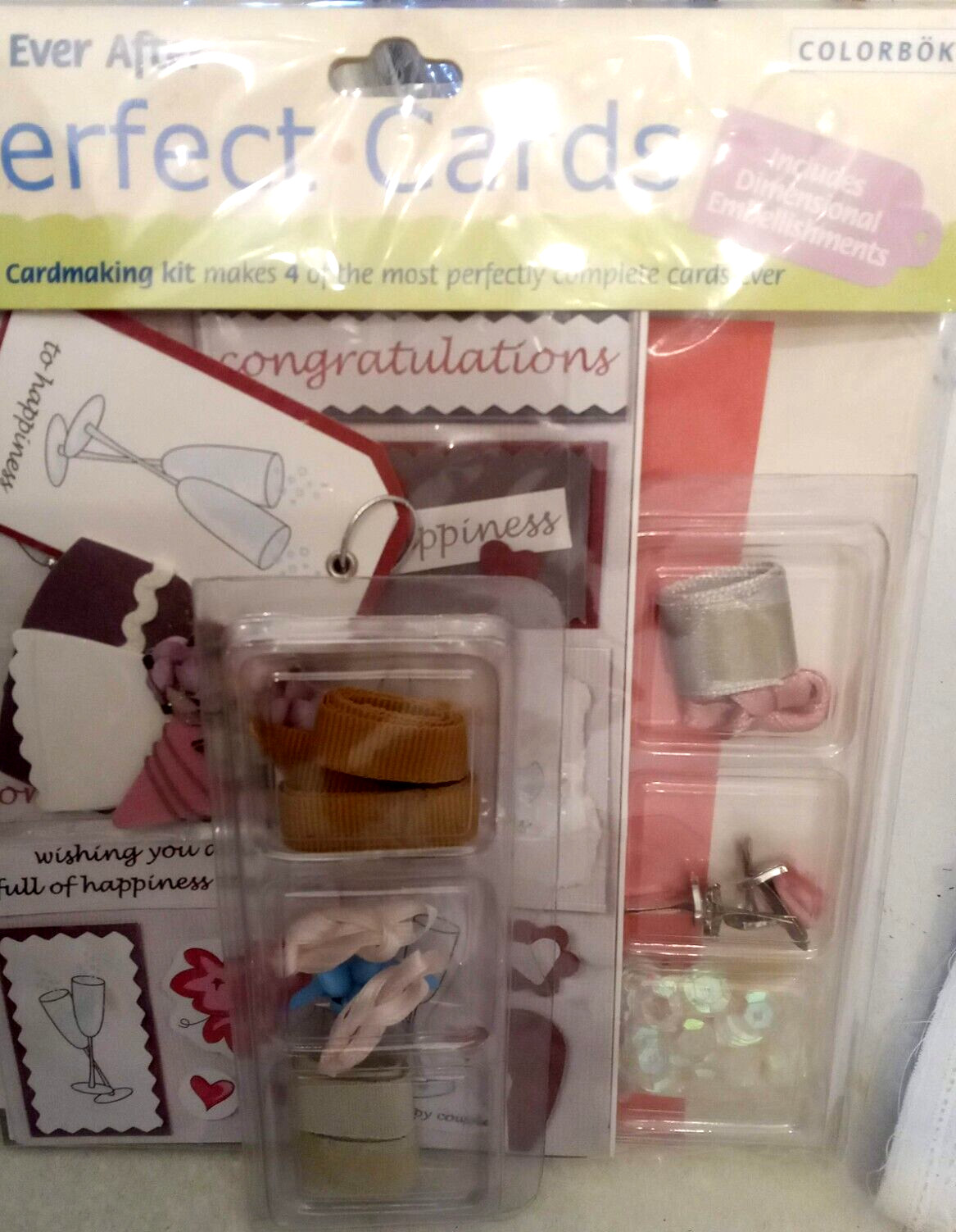 New Colorbok Cardmaking Kit 4 Wedding Theme Perfect Cards Craft Project Pack