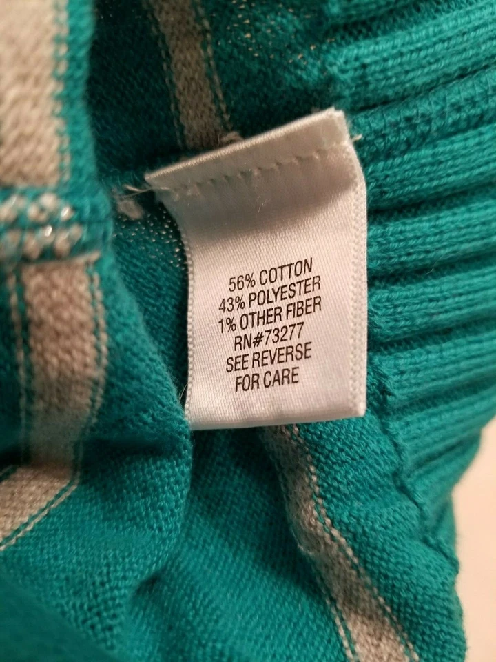 Blusa suéter blusa Sonoma para mujer talla XL X grande verde gris plata a rayas Foto 3 de 4