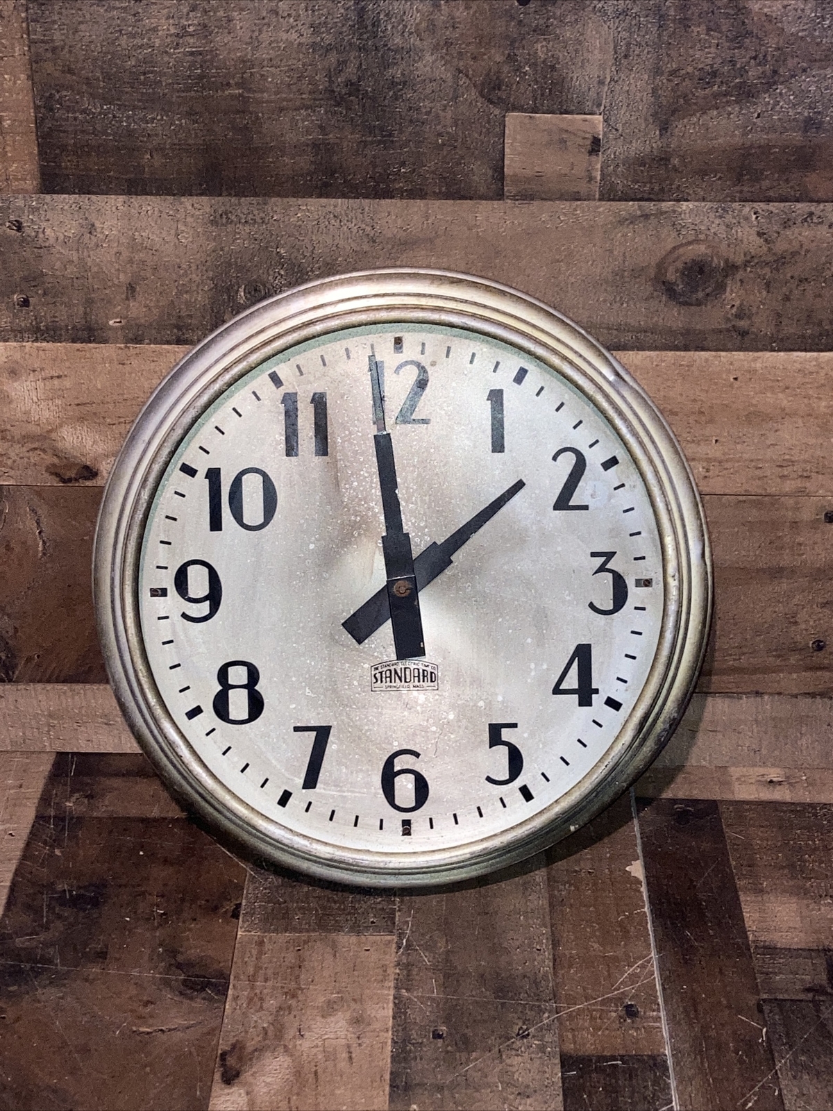 Vintage Industrial Standard Electric Time Co. Wall Clock Estate Find eBay