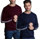 Mens Jumper Sweater Knitwear Top Merino Wool Crew Neck Pullover M-2XL