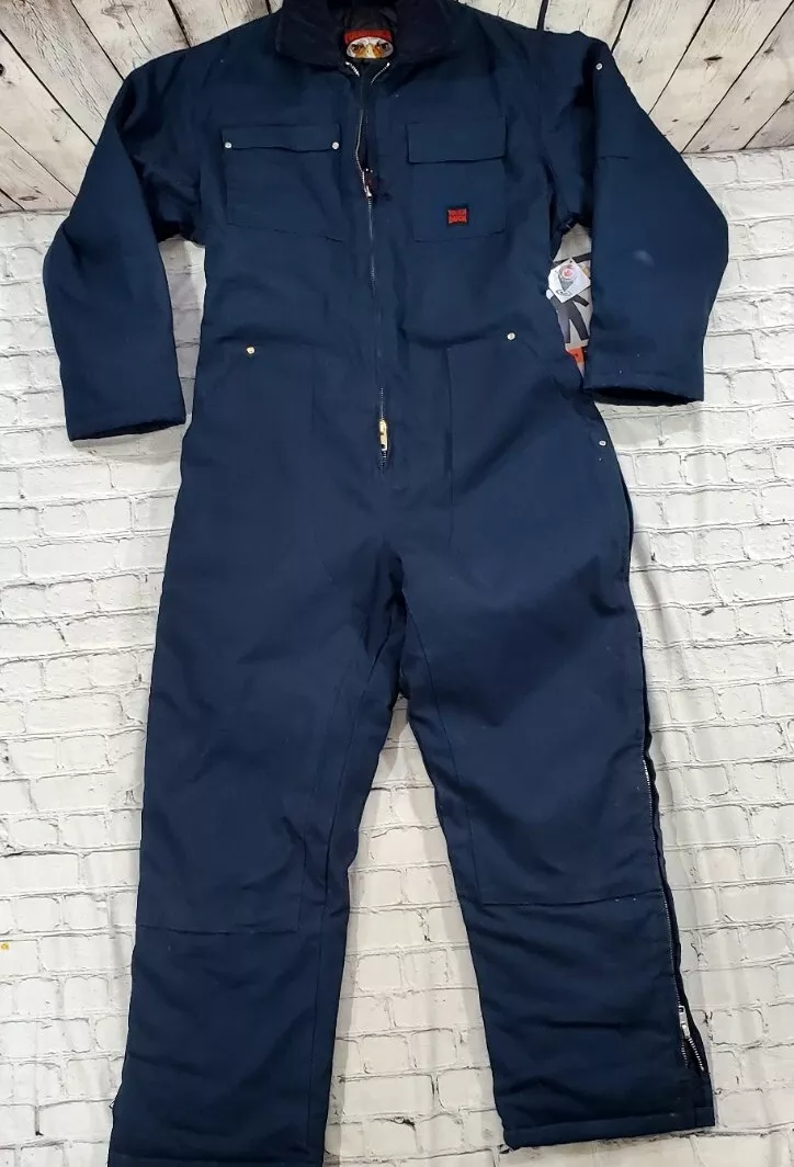 Tough Duck 7838 Heavy Weight Navy Blue Coverall Overalls MENS SIZE MEDIUM