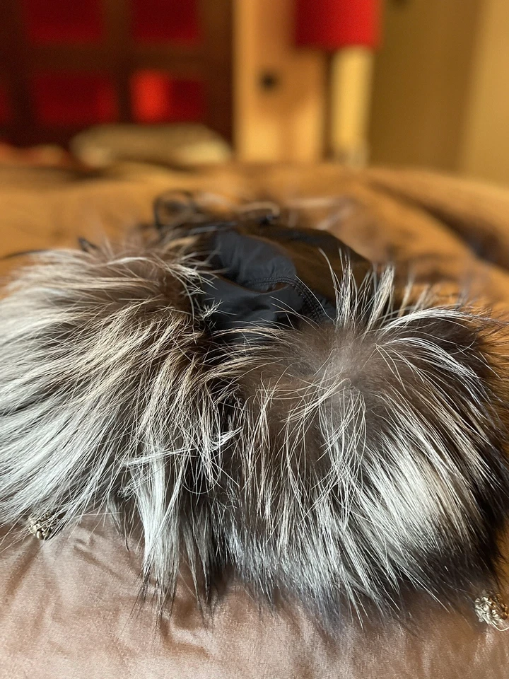 Prada красный лисий мех шляпа L - Изображение 2 из 4