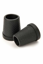 Gummipuffer  "SCHLANK KARO" schwarz f&uuml;r Gehst&ouml;cke aus Holz 14-18mm