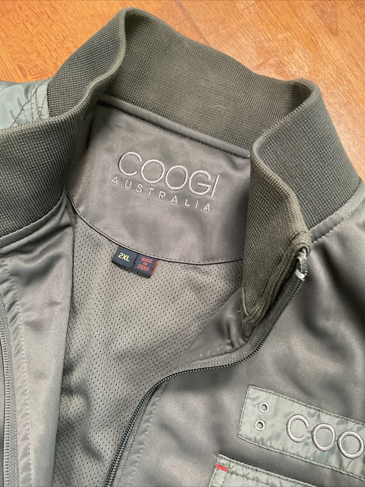 COOGI AUSTRALIA Men's Size 2XL XXL Green Full Zip Track Jacket - Image 2 of 4